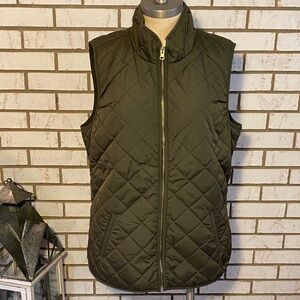 Quilted Olive Green Vest